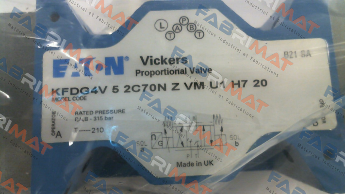 P/N: 565320, Type: KFDG4V52C70NZVMU1H720 Vickers (Eaton)