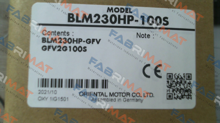 BLM230HP-100S (BLM230HP-GFV +GFV2G100S) Oriental Motor