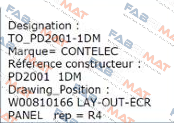 PD2001 - 1DM 1KO/1KO/J - OEM  Contelec