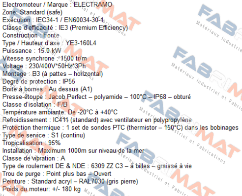 IEC34-1 / EN60034-30-1  Electramo