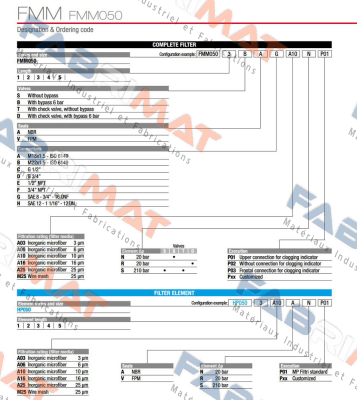 FMM-050-2-B-A-C-A16-N-P01 MP Filtri