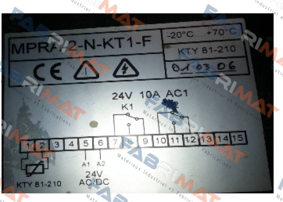 MPRA-2-N-KT1-F  KTY81-210 new code MPR-A-2-KT-F and KTY81-210, PVC, 2m TF1A-2 Welba