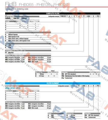 FHB-065-1-B-A-F1-A10-N-P01 MP Filtri