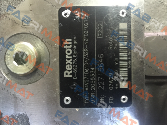 A4VG71DA1D4/32R-NZF02F021SH  Rexroth