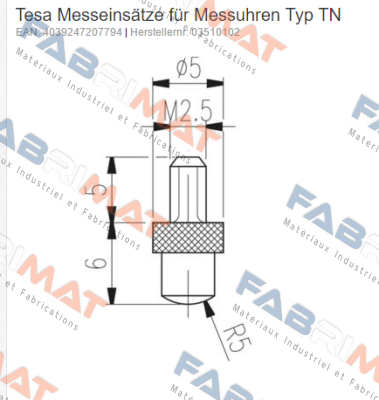 P/N: 03510102 Type: TN 11 W  TESA TECHNOLOGY