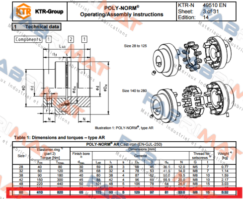 D95060001  Ktr Kupplungstechnik