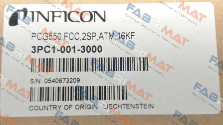 Nr. 3PC1-001-3000 Type PCG550 FCC,2SP,ATM,16KF Inficon